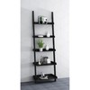 eHemco Modern 5 Tier Leaning Wall Ladder Bookshelf Organizer, Storage