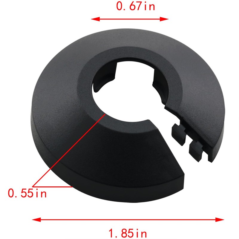 ZCZQC 4PCS Snap on Pipe Caps Decorative 17mm PP Plastic