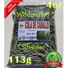 Mexican Herbs & Roots 4oz Cola de Caballo Hierba Silvestre Horstail (Shavegrass)Wildcrafted 113g Tea