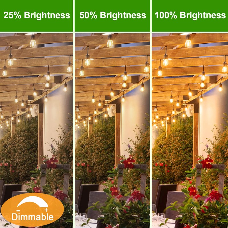 GvvooHome LED S14 Replacement Light Bulbs for Outdoor String Lights,