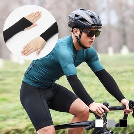 Pitaz Premium Air Cooling Arm Sleeves UU-P005 White/P Back of Hand (Hole) 8ea