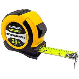 Komelon 52425IE; 25' x 1.06" Powerblade II" Engineer Tape Measure; Yellow/Black