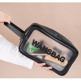 Waterproof Travel Toiletry Pouch Bag for Bath & Water Park - 3 Colors Black/M 3ea