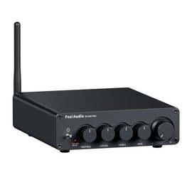 Fosi Audio BT30D Pro - Amplificador de Subwoofer 2.1 Canales, con TPA3255 de 165 W x 2+350 W, Bluetooth 2.1 y Control de Agudos y Graves, para Altavoc