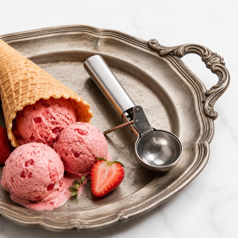 Stainless Steel Ice Cream Scoop, Metal Kitchen Utensil