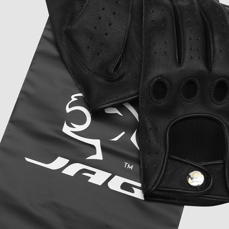 J.A.G. JAG Full Finger Leather Driving Gloves - Cowhide Motorcycle
