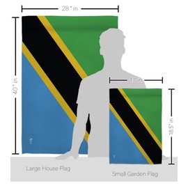 Americana Home & Garden FK140230-BO Tanzania World Nationality Decorative Vertical Kit, House & Garden Flags Set w/Flagpole, Multi-Color