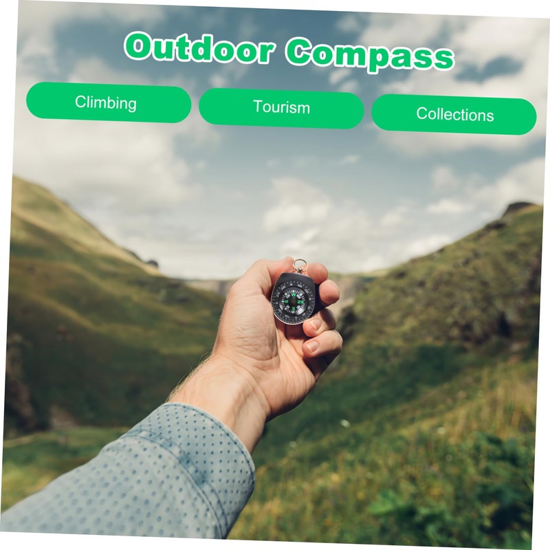 Sosoport 2pcs Detachable Compass for Watch Portable Camping Compass Outdoor