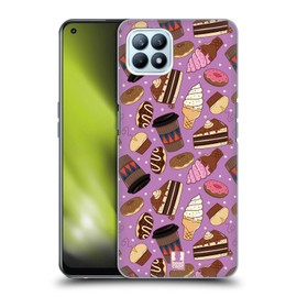 Head Case Designs Coffee Und Doughnuts Fast Food Muster Harte Rueckseiten Handyhülle Hülle Huelle kompatibel mit Oppo Reno4 SE 5G