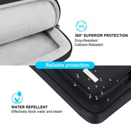 Lacdo 360° Protective Laptop Shoulder Bag, 14 inch Computer Bag for 14 inch New MacBook Pro M4/M3/M2/M1 Chips Pro Max A3112 A3401 A3185 A2918 A2992 A2779 A2442 2024-2021 Computer Messenger Bag, Black