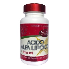 Ácido Alfa Lipoico 500mg Cápsulas Antioxidantes Keep Natural Gluten