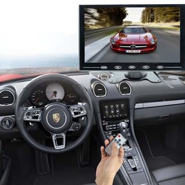 Camecho 9 Inch LCD Monitor HD Color Screen, 2 Video Input/HDMI/VGA, Support Car Backup, Mini PC Display, CCTV, Home Security, with Remote Control