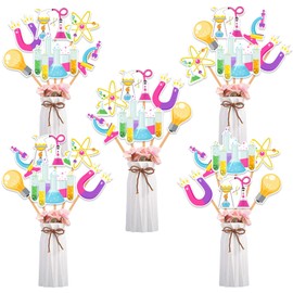 Balterever Science Party Decorations Girl Science Table Decor 24PCS Table Centerpiece Chemistry Lap Science Party Chemistry Party Supplies Science Theme Scientist Laboratory Party Birthday Baby Shower