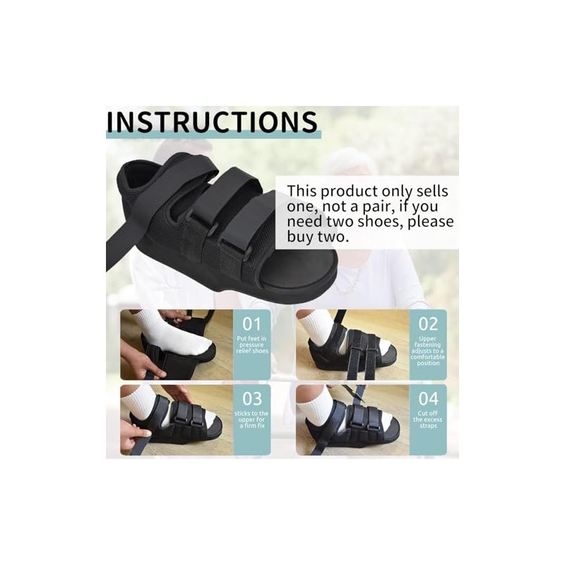 Post Op Recovery Shoe Adjustable Medical Walking Shoe Forefoot Off-Loading