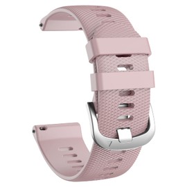 OVERSTEP Watch Band for Forerunner 255/265, 22mm Silicone Watch Bands for Garmin Vivoactive 4/Forerunner 255/265 Music/Venu 2, Pink