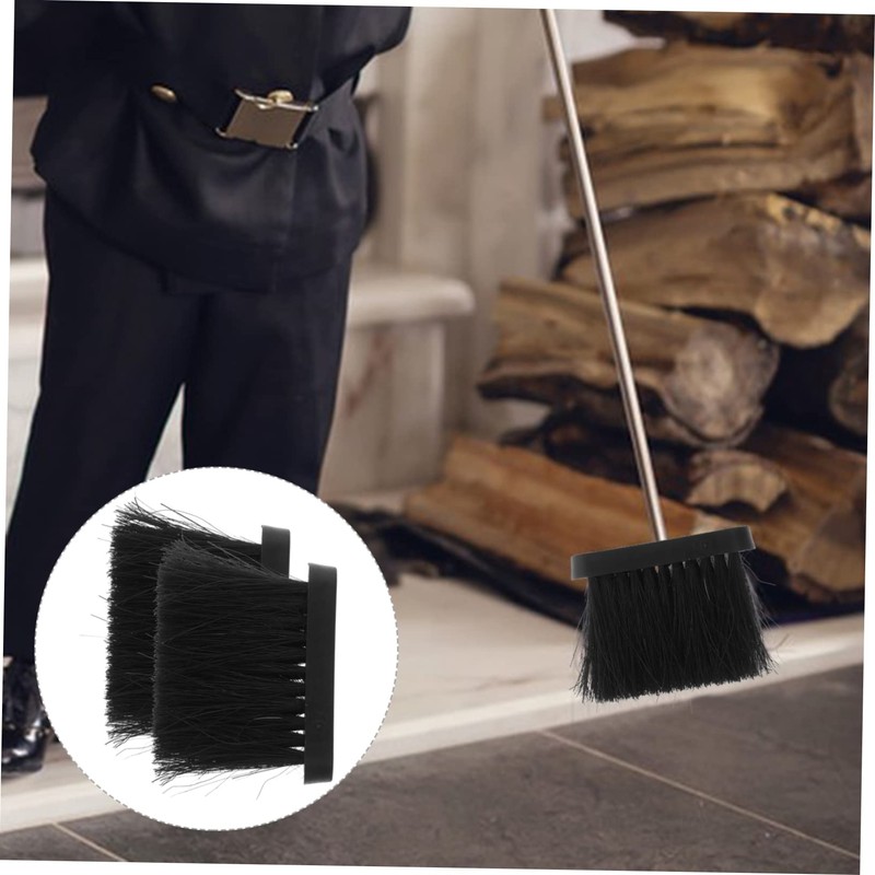 MAGICLULU 2pcs Fireplace Brush Head Replacement for Chimney Cleaning Fireplaces
