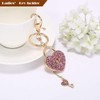 Riggle Heart Bag Charm Key Ring Keychain Carabiner, Pink