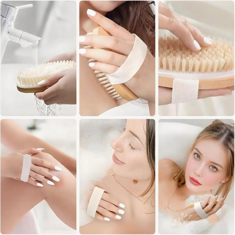 2 Pack Body Brushes,Exfoliating Magic,Blood Circulation Boosting Brush,Helps Reduce Cellulite