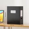 JiaWei Black Storage File Boxes,Document File Folder,A4 Archives Cases with