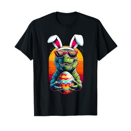Happy Eastrawr TRex Easter Funny Dinosaur Bunny Egg Hunt Boy T-Shirt