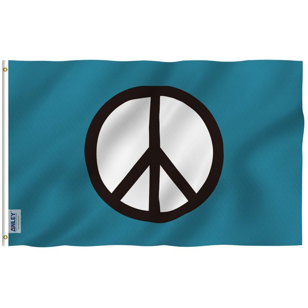 Anley Fly Breeze 3x5 Foot Peace Symbol Flag - Vivid