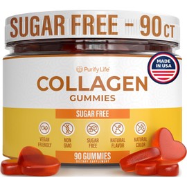 Collagen Gummies for Men and Women's Hair, Skin, and Nails | 90ct | Joint Care Vitamin Supplement for Anti-Aging | Hydrolyzed Non Gelatin Non-GMO All