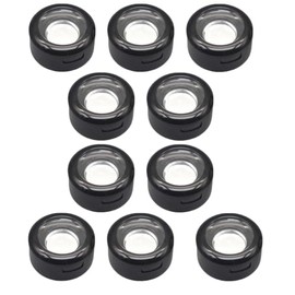 10 Juegos de Caja de Sombras de Ojos Vacías 19mm Tapa Transparente Pequeño Estuche Compacto para Maquillaje Portátil Bandeja de Aluminio para Viaje Ne