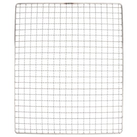HEMOTON Stainless Steel Squares Holes Grill Barbecue Wire Mesh Multi-Purpose BBQ Grid Cooking Baking Rack Barbecue Grill (26 x 32cm)