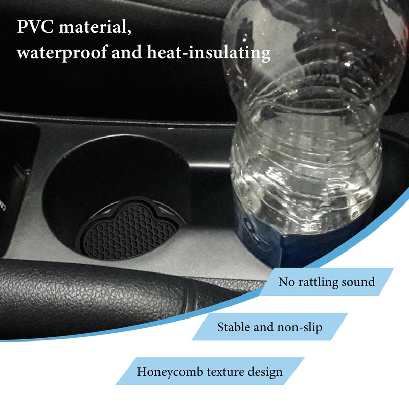 BWBWND 4 PCS Car Cup Coasters, 2.76 Inch Flower Shaped