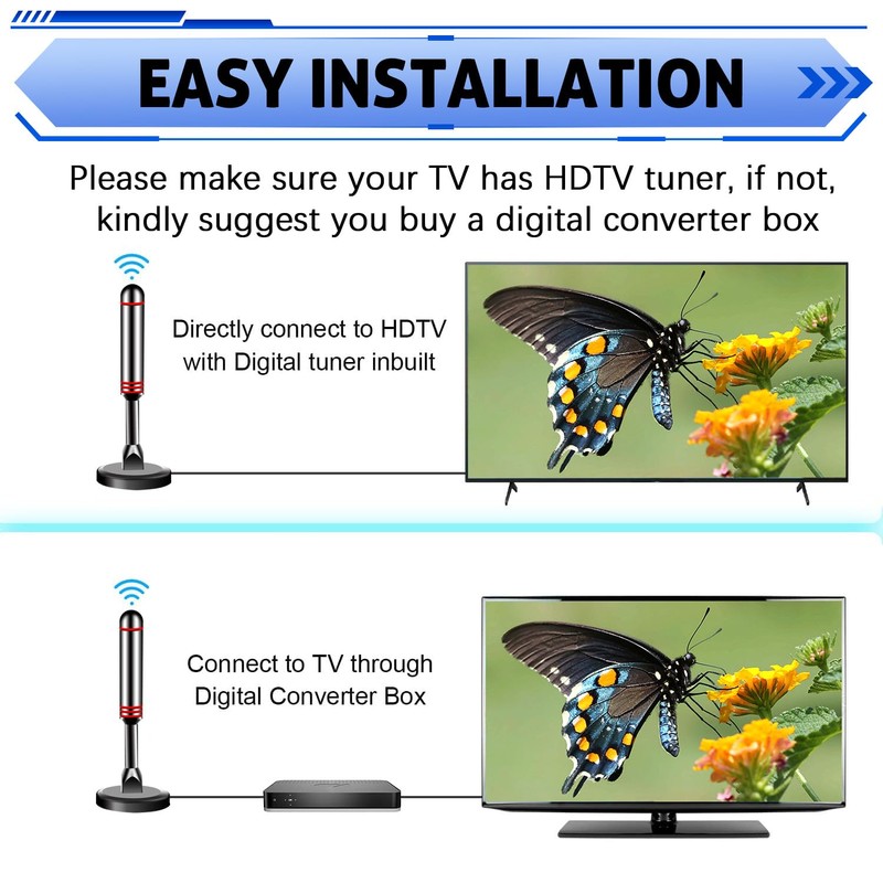 TV Antenna for Smart TV Indoor, 44.36 Miles Range Digital