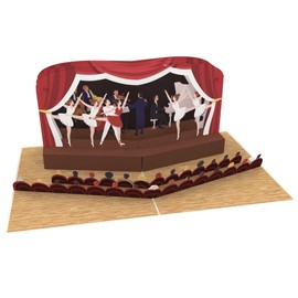 MOKIO® Pop Up Card - Ballet - 3D Ballet Visit Voucher - Opera or Theatre Card Packaging - Birthday Greeting Card