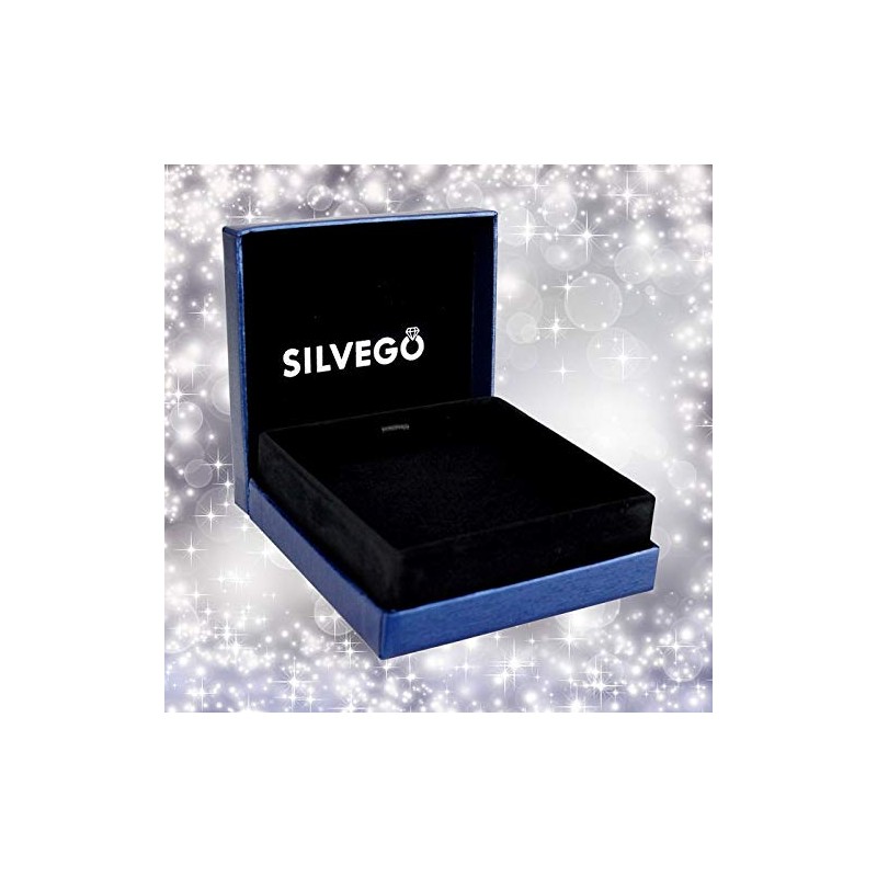 SILVEGO Women's Anklet 925 Sterling Silver with Anchor Pendant, Silver,