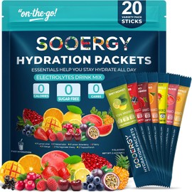 Sobres de electrolitos en polvo, sobres de hidratación sin azúcar, 7 sabores, líquido diario IV, bebida de electrolitos para rehidratación con electrolitos y vitaminas.