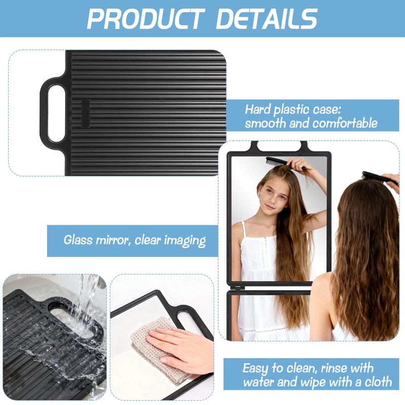 HFYZZ Foldable Full Length Travel Mirror with Handle, 28.3" x
