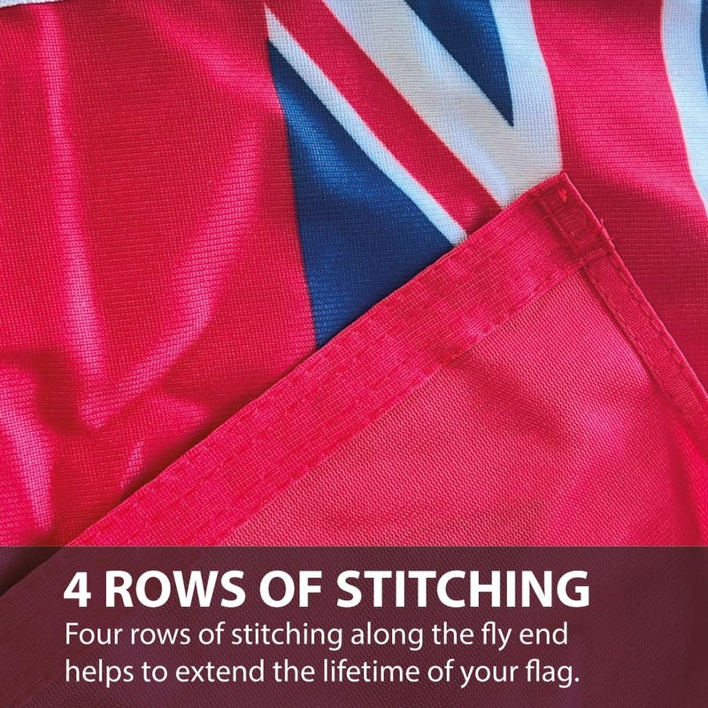 NWFlags Red Ensign Flag 150gsm Nylon Rope & Toggle 18"