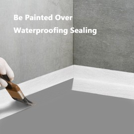 Silicone Waterproofing Membrane for Shower Floors, Walls, Countertops Joints (49Ft x 5In)