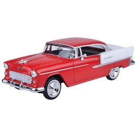 Motor Max 1955 Chevy Bel Air, Showcasts 73229-1/24 Scale Diecast Model Toy Car, Pero Sin Caja Rojo