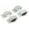 Sourcingmap Cabinet Wardrobe Plastic Wheel Metal Sliding Door Roller Set