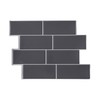 Tack Tile Peel & Stick Vinyl Backsplash Subway Grey (Pack