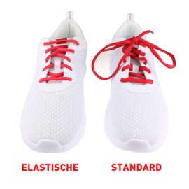 2 Pairs of Shoelaces without Tying | 4 Elastic Shoelaces without Tying with 4 Metal Capsules | Shoe Laces for Sports, Youth and Elder, White