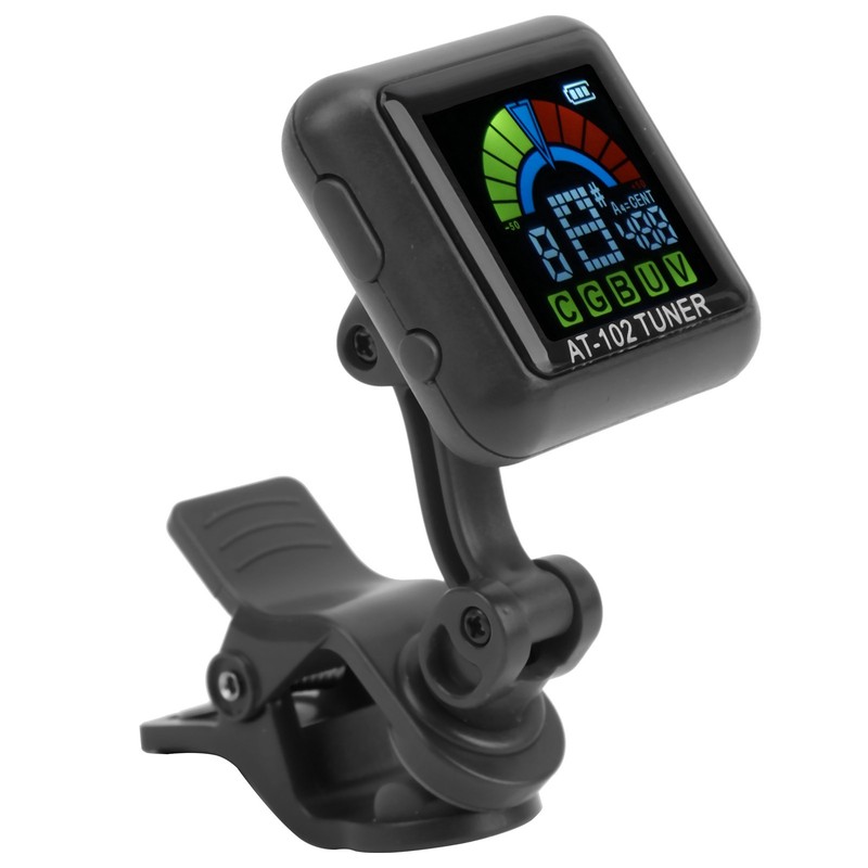 Aroma Guitar Clipon Tuner USB Rechargeable Builtin Battery Violin Ukulele