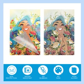 Uinkit 20 Pack 5x7 inches Self Sealing Laminating Pouches, Waterproof Lamination Pouches, Permanent Adhesive 10mil Thickness No Need Machine (5.2x7.2Inchesx20Pack)