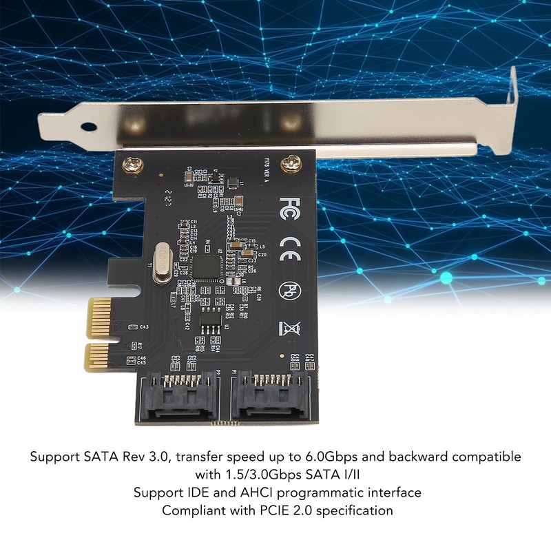 PCIe SATA 3.0 Controller Card 2 Port PCIe to SATA