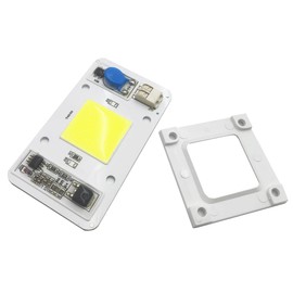Vrabocry 50W 220V COB High Power White 6000K-6500K LED Lamp Chip Integrated Smart Built-in Driver Suitable for DIY LED Floodlight Headlight