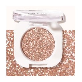 Golden Brown Glitter Eyeshadow, Single Pressed Powder Shimmer, Highly Pigmented, Waterproof & Long-Lasting, Vegan Makeup with Smooth Blendable Formula, Versatile for Sparkly Looks (Brown)