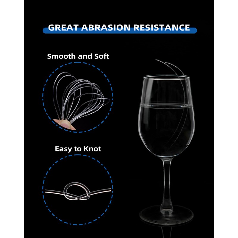 BLUEWING Monofilament Fishing Line Clear Invisible Thin Diameter Fishing String