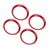 4pcs Air Vent Outlet Rings Cover Trim Red Decoration Replacement