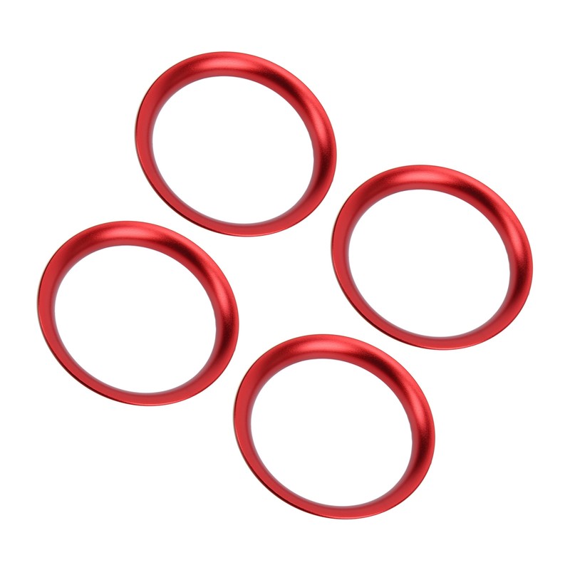 4pcs Air Vent Outlet Rings Cover Trim Red Decoration Replacement