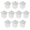 VGOL 10PCS Round Rocker Switch KCD1 Mini Round Toggle Switch
