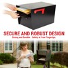Large Locking Mailbox for Outside, RAINHOL All-Metal Modern Security Mailbox